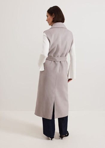 Phase Eight Darcy Double Faced Wool Sleeveless Coats Grey Australia | UG5319027